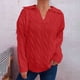 thumbnail image 1 of Suéter de cuello en V para mujer, suéter de punto de manga larga a la moda con cuello en V, suéter, tops para mujer, 1 of 5