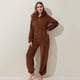 thumbnail image 4 of Pijamas cálidos de invierno para mujer, monos de lana esponjosa, ropa de dormir, conjuntos de capucha de talla grande en general, pijamas para mujeres AdultS-5XL, 4 of 4