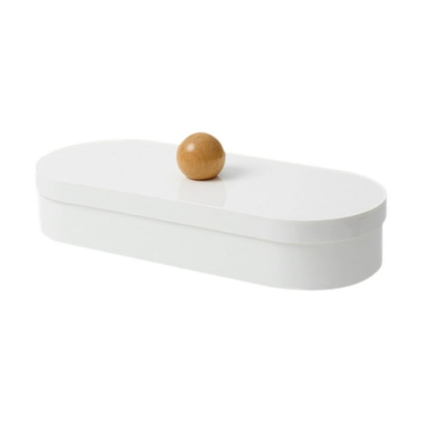 Estuche para guardar pinzas para el pelo, joyas, hisopos de algodón y diademas. Blanco