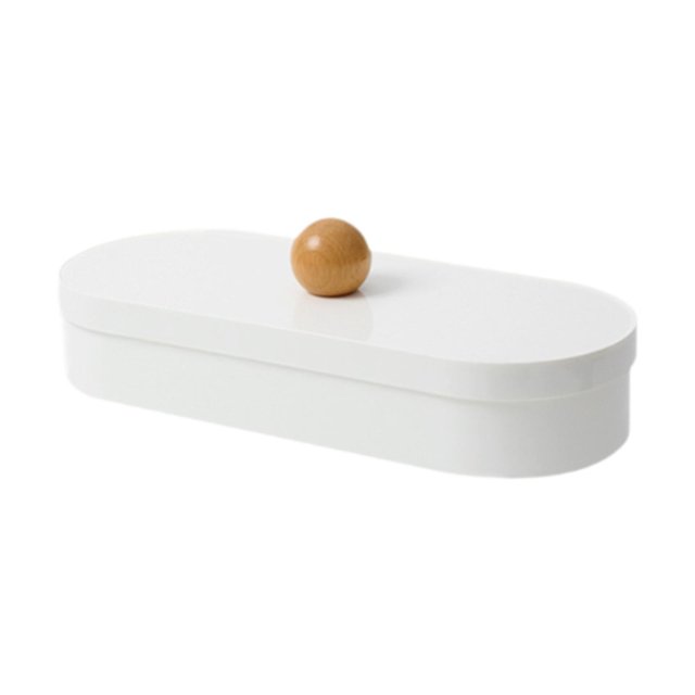 Estuche para guardar pinzas para el pelo, joyas, hisopos de algodón y diademas. Blanco