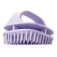 thumbnail image 3 of Zentra Compact Shampoo Brush for All Hair Types Deep Cleaning Rubber Massager Ergonomic Purple, 3 of 10