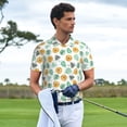 thumbnail image 3 of Fotbe Tiger Leaves Camiseta Polo de Golf para Hombre con Estampado – Camisa Deportiva Transpirable con Cuello Abotonado-Small, 3 of 6
