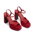 thumbnail image 3 of DREAM PAIRS Platform Heels for Women, Square Toe Chunky High Heels Ankle Strap Sandals for Wedding Party Formal Event, 3 of 8