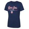 thumbnail image 3 of United States Men's National Team USMNT USA Women's Navy Script Logo Tee, 3 of 4