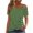 Army Green Shirts for women, variant on HAPIMO Women's Trendy Loose Tops Tunic Clearance for Teen Girls Short Sleeve Cold Shoulder Pullover Elegant Casual Relaxed Blouses Solid Color Pleated Button Summer Army Green XL