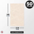 thumbnail image 7 of Natural Cream Parchment Cardstock – Great for Certificates, Menus and Wedding Invitations | 65Lb Cover (176gsm) | 8.5 x 14” | 50 Sheets per Pack, 7 of 7