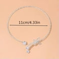 thumbnail image 4 of HOOUN Fashion Crystal Glitter Rhinestone Adjustable Silver Choker Butterfly Necklace, 4 of 4