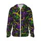 thumbnail image 1 of Balery Neon Mardi Gras Sudadera ligera de manga larga con capucha y protección solar UPF 50+ para hombre y mujer, ideal para pesca y running-X-Large, 1 of 7