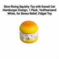 thumbnail image 2 of Slow Rising Squishy Toy with Kawaii Cat Hamburger Design, 1 Pack, Yellow and White, for Relaxation, Squeeze Toy, 2 of 3