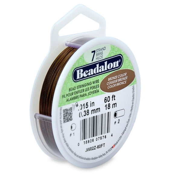 Beadalon 0.015" Bronze 7 Strand Bead Stringing Wire, 60ft., 6 Pack