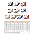 thumbnail image 2 of Gomelly Women's Heels Round Toe Sandals Solid Color Pumps Soft Shoes Latin Dancing Blue Indoor With 5.8 Cm 4, 2 of 2