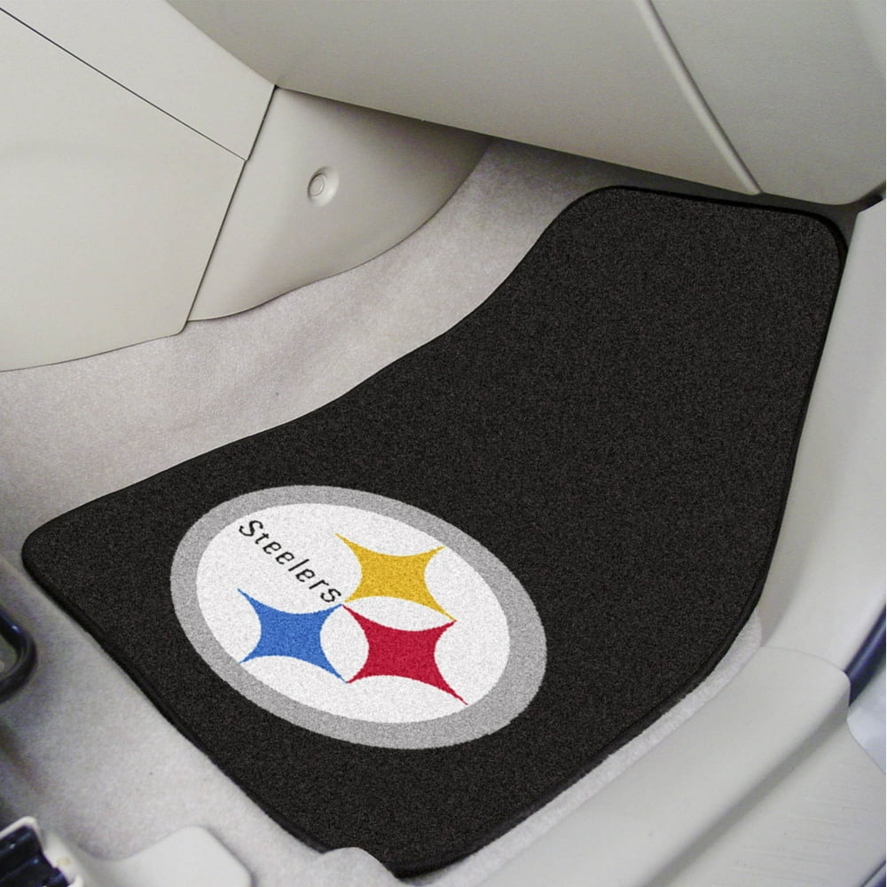 Pittsburgh Steelers 2pc Carpeted Car Mats 17"x27"