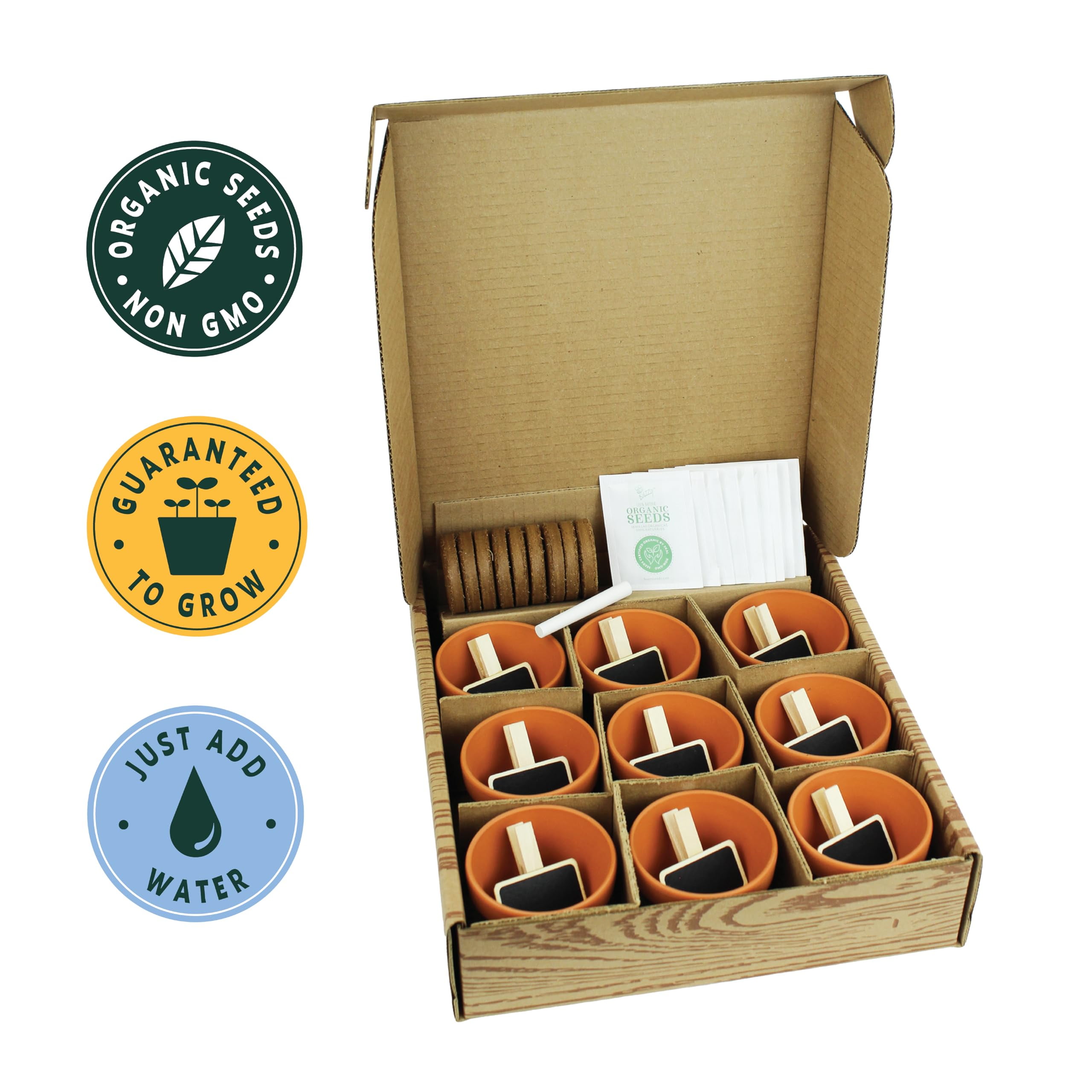 Apothecary Garden Wellness Kit – 9 Herb & Flower Seeds with Pots