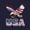 Navy, variant on HAOMEILI Patriotic USA Bald Eagle American Flag Graphic T-Shirt