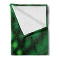 thumbnail image 2 of Lime Green Soft Flannel Fleece Blanket, Psychedelic Abstract Blurry Shade Formless Effects Complex Visual Design, Cozy Plush for Indoor and Outdoor Use, 70" x 90", Hunter Green Black, by Ambesonne, 2 of 5