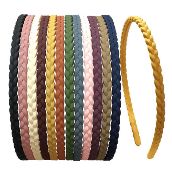 7mm Thin Headbands For Women, 12 Pcs Plastic Headband with Teeth Head Bands Combing Hairbands Non-slip Hair Accessories for Girls, Teens and Women