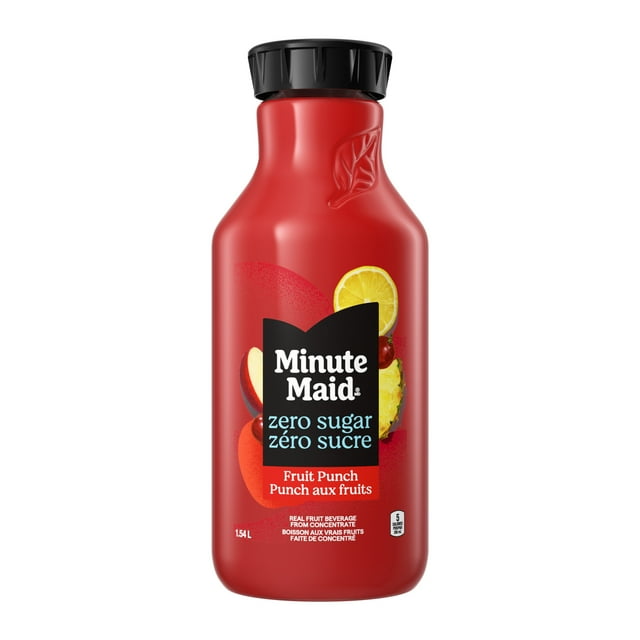 Minute Maid Zero Sugar Fruit Punch Bottle, 1.54 Liters