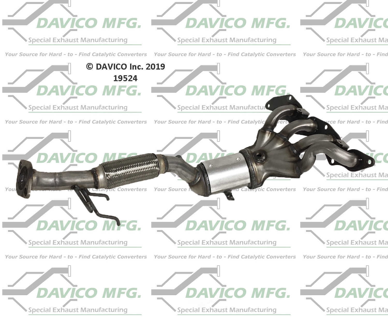 Davico Mfg 19524 Direct-Fit Catalytic Converter - Manifold