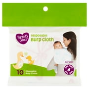 Parents Choice Disposable Burp Cloths, 10 Pack