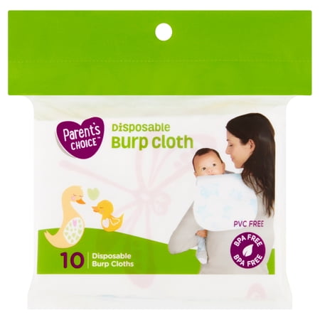 Parents Choice Disposable Burp Cloths, 10 Pack