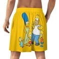 thumbnail image 3 of Simpsons Men's Short Pajama Pants Soft Trendy Sleep Shorts Breathable Ice Silk Lounge Shorts L, 3 of 8