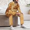thumbnail image 7 of Hirioo Not All Those Who Wander Are Lost2 for Men's Pajama Sets 2 Piece Pjs Men's Long-Sleeved Pajama Set Button Down Sleepwear,S-XXL-XX-Large, 7 of 7