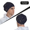 thumbnail image 6 of Xecao Copper-Gold Gloss Outline Chrysanthemum Print Knit Hat,Winter Beanie for Men Women, Beanie Soft Warm Ski Stocking Cuffed Cap, 6 of 7
