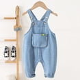 thumbnail image 5 of MEZZALL Soft Denim Boys Romper Jumpsuit Overall Sleeveless Toddler With Easy Snap Closure Comfortable Casual Playwear Leisure O-Neck Spring Child One-Pieces, 5 of 8