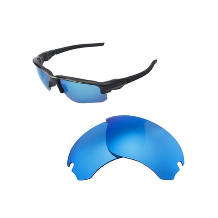 Walleva Ice Blue Polarized Replacement Lenses for Oakley Flak Draft Sunglasses