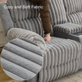 thumbnail image 6 of Comfort Stretch Power Recliner Sectional Faux Fur Sofa with Wireless Charging USB Type-C Ports Storage Console 2 Pillows Gray, 6 of 9