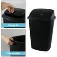 thumbnail image 3 of Yesdate 13 Gallon Black Outdoor Garbage Can with Swing Lid, Heavy-Duty Construction Trash Can, 4 Pack, 3 of 7