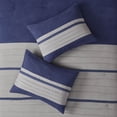 thumbnail image 7 of GDF Studio 7-Piece Cozy California King Comforter Set, Faux Suede Bedding Set with Embroidered Pillows, Blue, 7 of 7