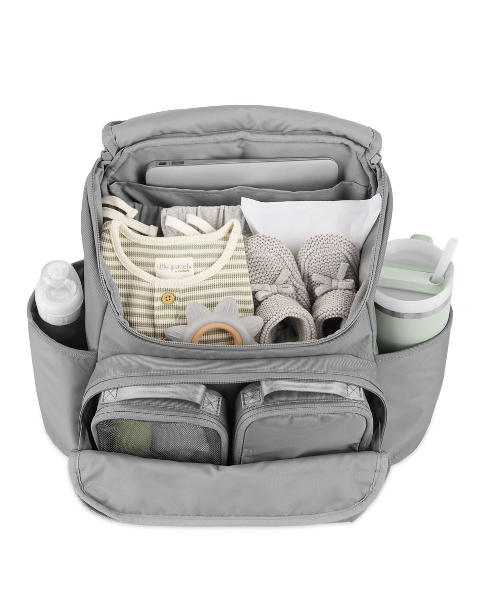 Skip Hop Forma Next Diaper Backpack, Grey, Water-Repellent, Multi-Pocket, Travel Ready