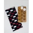 thumbnail image 4 of Drew Derose Designs wooden egg holder with pig towel set, 4 of 5