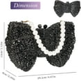 thumbnail image 5 of StyleSack Handmade Rhinestone Bow Clutch - Pearl Chain Evening Purse for Women Wedding Party, 5 of 5