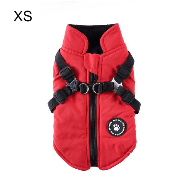 Chaqueta de arnés para mascotas de invierno Abrigo impermeable a prueba de viento Correr Ropa universal ligera Gancho trasero Worallymy JD709783242