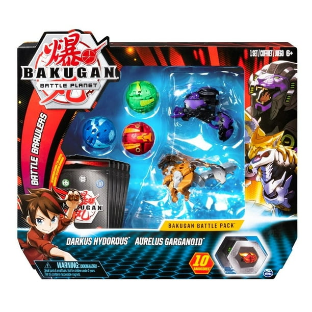 Set de Juego Spin Master Bakugan Darkus Hydorous y Aurelus Garganoid