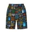 thumbnail image 6 of KLL Happy Father Day Men's Casual Summer Beach Shorts Hawaiian Shorts with Pockets-Small, 6 of 6