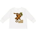 thumbnail image 3 of Inktastic Cute Monkey Just Hangin' Around Illustration Boys or Girls Long Sleeve Toddler T-Shirt, 3 of 5