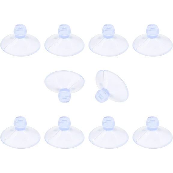 10 Pack Glass Table Suction Cups 18mm Rubber Suction Cup Hangers Without Hooks, Anti-Collision Suction Cups Transparent Suckers, Clear Plastic Suction Cups Desk Suction Pads for Furniture