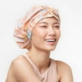 Kitsch Luxury Shower Cap for Women, Reusable Shower Cap for Long Hair