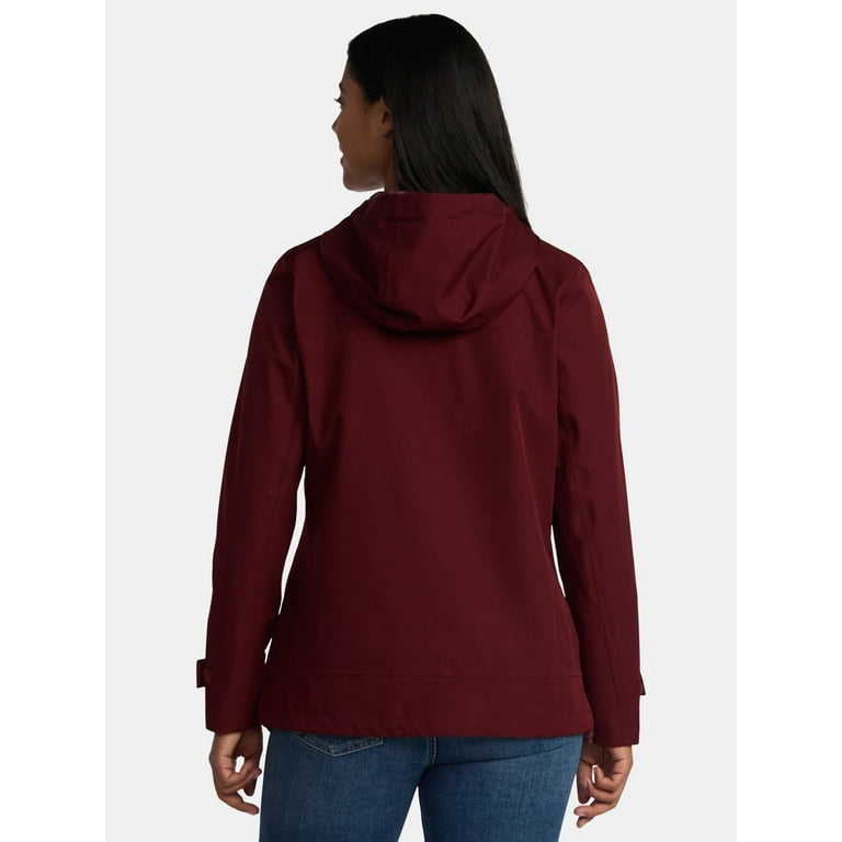 Time and Tru Women's and Women's Plus Rain Jacket, Sizes XS-2X