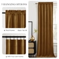 thumbnail image 5 of NICETOWN Velvet Blackout Curtains for Bedroom, Thermal Insulated Noise Reducing Energy Efficiency Privacy Luxury Velvet Curtains Room Darkening Rod Pocket Drapes, Gold Brown, 52"x108", 2 Panels, 5 of 10