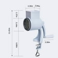 thumbnail image 3 of Hxlamzoo Hand Crank Multifunctional Nut Grinder & Cheese Shredder - Portable Aluminum Alloy Crusher for Nuts, Chocolate, Vegetable Purees with Thickened Steel Blade (440g Lightweight), 3 of 9