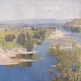 thumbnail image 3 of Arthur Streeton 15x15 Black Modern Framed Museum Art Print Titled - ‘The Purple Noon's Transparent Might’, 3 of 5