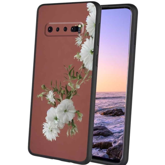 Flowers-97 Phone Case, Degined for Samsung Galaxy S10+ Plus Case Men Women, Flexible Silicone Shockproof Case for Samsung Galaxy S10+ Plus
