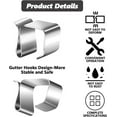 thumbnail image 3 of 50 Pack Gutter Hooks for String Lights, Stainless Steel Christmas Light Clips, Christmas Light Clips for Garden Decor and Christmas Decoration,2*1.4cm, 3 of 5
