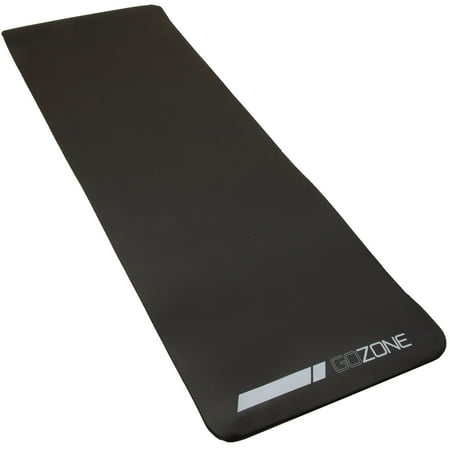 GoZone Multi-Purpose 1/2 Inch Yoga Mat with Carrying Strap, Black