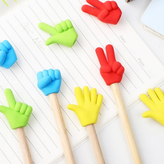 FRCOLOR 36pcs Fun Shaped Erasers Portable Rubber Toppers for Pencil Erasing Assorted