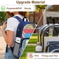 thumbnail image 5 of Xoenoiee Axikitk Star Print Clear Backpack School Bag for Kids Girls Large School Backpack Daypack Transparent School Supplies Waterproof Satchel Large Bookbag Backpack with Zipper Pocket, 5 of 7
